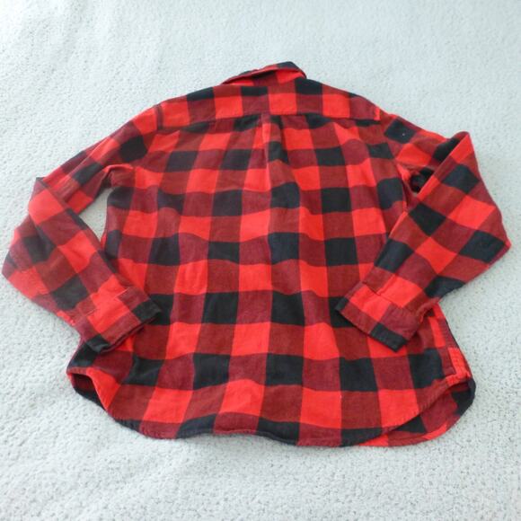 Gap Shirt Mens Large Flannel Button Up Buffalo Check Plaid Red Outdoor - Picture 2 of 8
